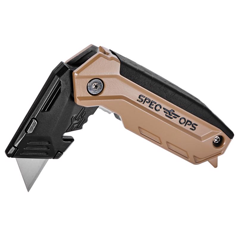 Spec Ops 6 in. Folding Fixed Utility Knife Black 1 pc