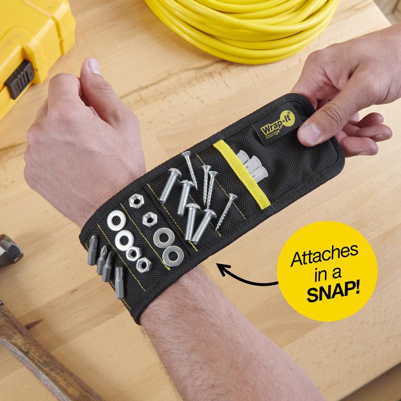 Wrap-It MagSnap 12.25 in. L X 3.25 in. W Black Magnetic Tool Holder 1 pk