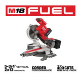 Milwaukee M18 FUEL 10 in. Cordless Brushless Dual-Bevel Sliding Compound Miter Saw Kit (Battery & Ch
