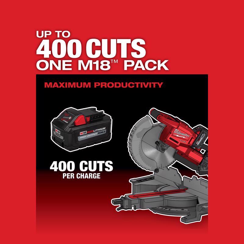 Milwaukee M18 FUEL 10 in. Cordless Brushless Dual-Bevel Sliding Compound Miter Saw Kit (Battery & Ch