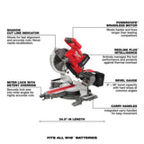 Milwaukee M18 FUEL 10 in. Cordless Brushless Dual-Bevel Sliding Compound Miter Saw Kit (Battery & Ch