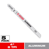 Diablo 4 in. High Speed Steel T-Shank Aluminum Jig Saw Blade 8 TPI 5 pk