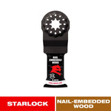 Diablo Starlock 1-1/4 in. W Bi-Metal Curved Contact Edge Oscillating Blade Nail-Embedded Wood 3 pk