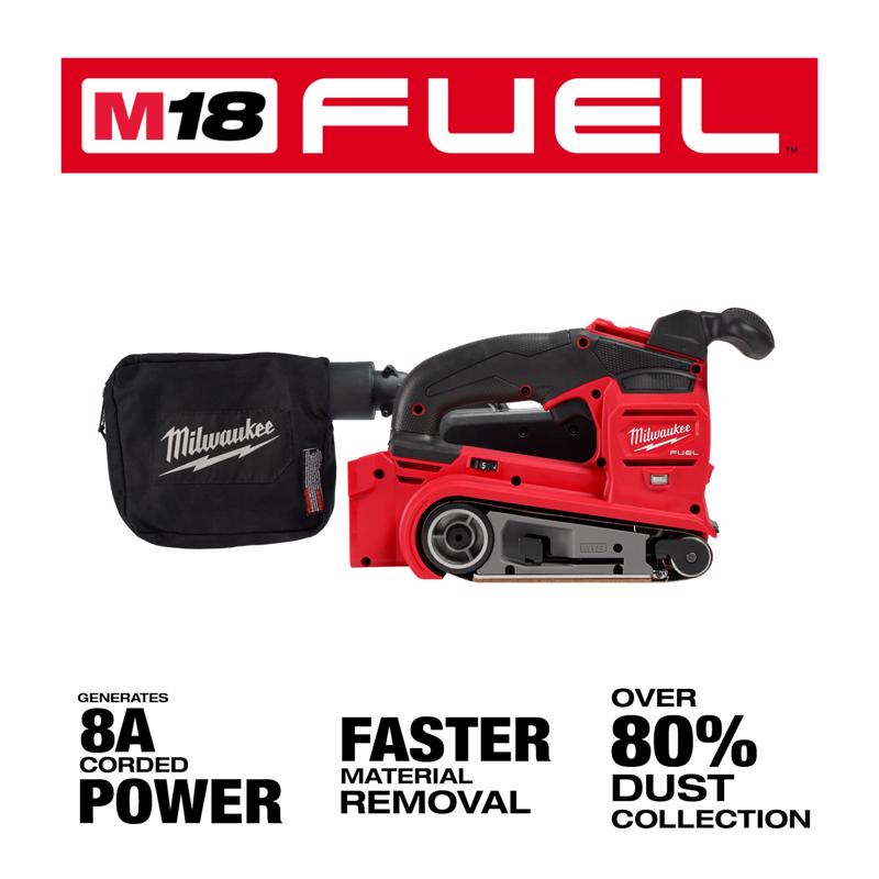 Milwaukee M18 FUEL 3 in. W X 18 in. L Cordless Belt Sander Tool Only