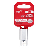 Milwaukee 7/16 in. X 1/2 in. drive SAE 6 Point Standard Socket 1 pc