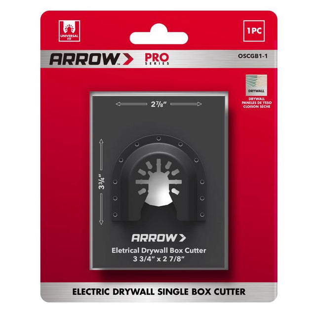 Arrow Pro 2-7/8 in. L X 3-3/4 in. W Bi-Metal Square Drywall Blade Multi-Material 1 pc