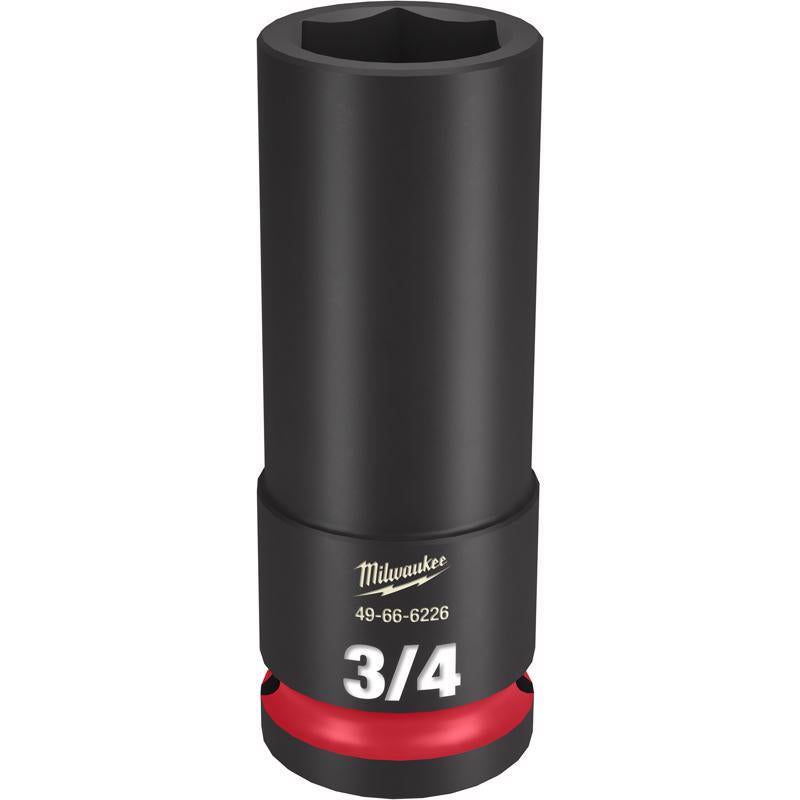 Milwaukee Shockwave 3/4 in. X 1/2 in. drive SAE 6 Point Deep Impact Socket 1 pc