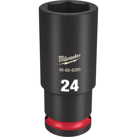 Milwaukee Shockwave 24 mm X 1/2 in. drive Metric/SAE 6 Point Deep Impact Socket 1 pc
