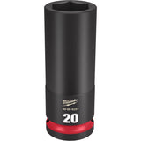 Milwaukee SHOCKWAVE 20 mm X 1/2 in. drive Metric/SAE 6 Point Deep Impact Socket 1 pc