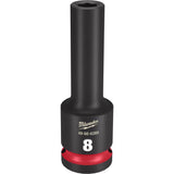Milwaukee SHOCKWAVE 8 mm X 1/2 in. drive Metric 6 Point Deep Impact Socket 1 pc