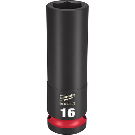Milwaukee SHOCKWAVE 16 mm X 1/2 in. drive Metric 6 Point Deep Impact Socket 1 pc