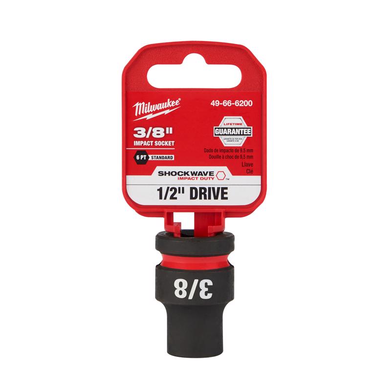 Milwaukee Shockwave 7/16 in. X 1/2 in. drive SAE 6 Point Standard Impact Socket 1 pc