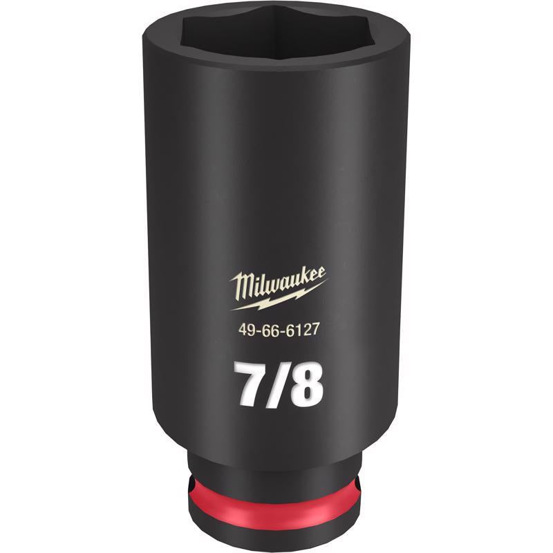 Milwaukee SHOCKWAVE 7/8 in. X 3/8 in. drive SAE 6 Point Deep Impact Socket 1 pc