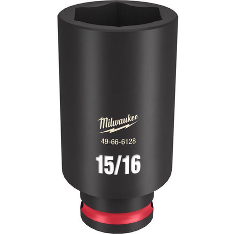 Milwaukee Shockwave 15/16 in. X 3/8 in. drive SAE 6 Point Deep Impact Socket 1 pc