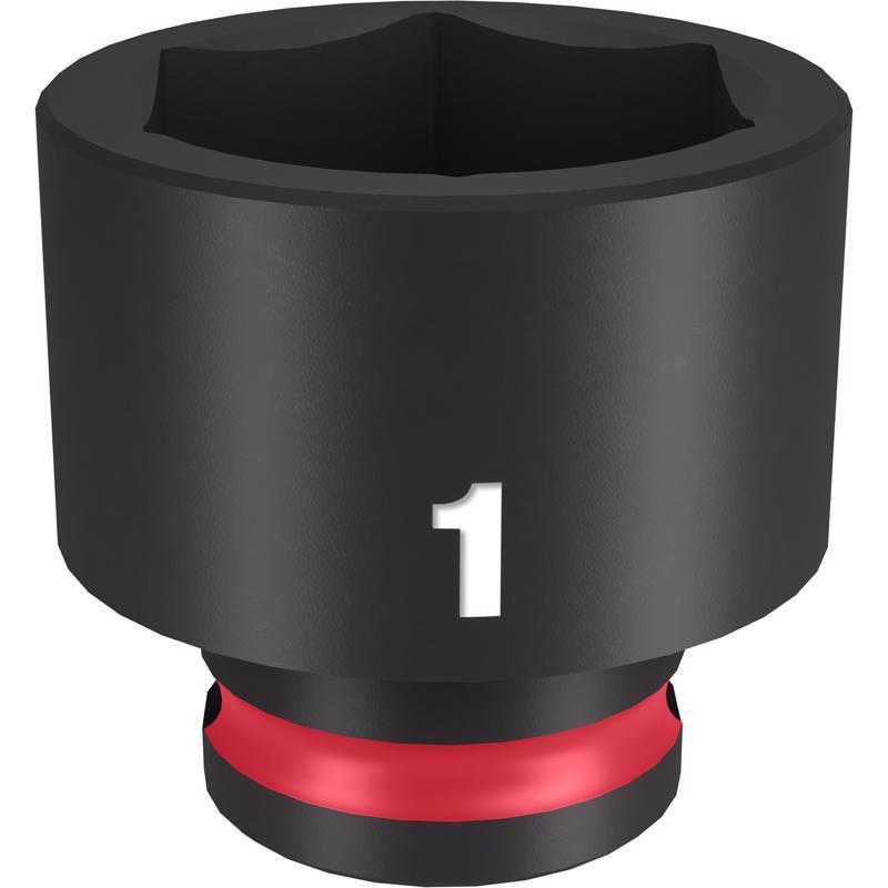 Milwaukee Shockwave 1 in. X 3/8 in. drive SAE 6 Point Standard Impact Socket 1 pc