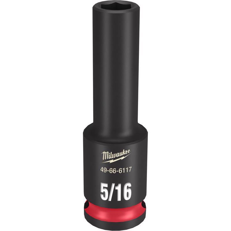 Milwaukee SHOCKWAVE 15/16 in. X 3/8 in. drive SAE 6 Point Deep Impact Socket 1 pc