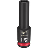 Milwaukee SHOCKWAVE 11/32 in. X 3/8 in. drive SAE 6 Point Deep Impact Socket 1 pc