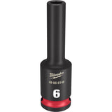 Milwaukee Shockwave 6 mm X 3/8 in. drive Metric 6 Point Deep Impact Socket 1 pc