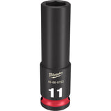 Milwaukee Shockwave 11 mm X 3/8 in. drive Metric 6 Point Deep Impact Socket 1 pc