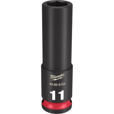 Milwaukee Shockwave 11 mm X 3/8 in. drive Metric 6 Point Deep Impact Socket 1 pc