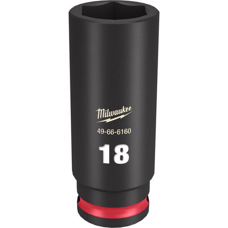 Milwaukee Shockwave 18 mm drive X 3/8 in. drive Metric 6 Point Deep Impact Socket 1 pc