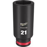 Milwaukee Shockwave 21 mm X 3/8 in. drive Metric 6 Point Deep Impact Socket 1 pc