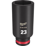 Milwaukee Shockwave 23 mm X 3/8 in. drive Metric 6 Point Deep Impact Socket 1 pc