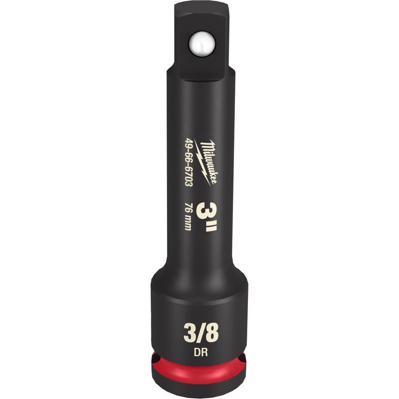 Milwaukee Shockwave 3 in. X 3/8 in. drive SAE Impact Extension 1 pc