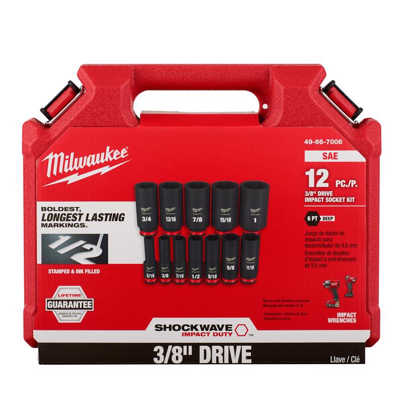 DEP SKT ST SAE 3/8" 12PC