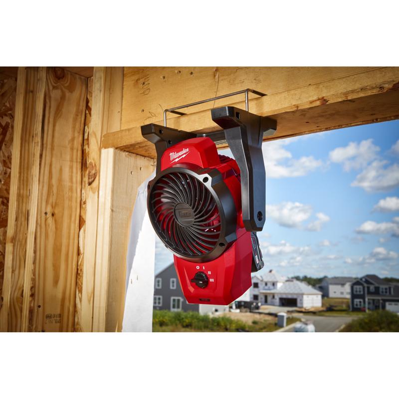 Milwaukee M12 13 in. H X 6 in. D 3 speed Cordless Jobsite Fan