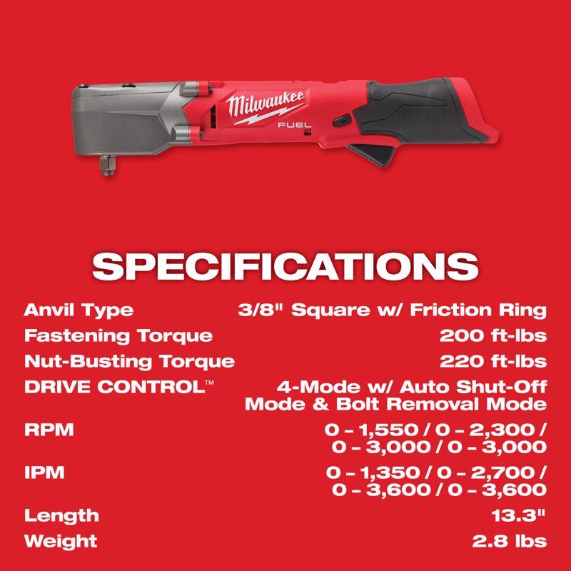 Milwaukee M12 FUEL 3/8 in. Cordless Brushless Impact Wrench Tool Only