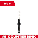 Milwaukee #8 Sizes X 11/64 in. D Black Oxide Countersink Bit 1 pc