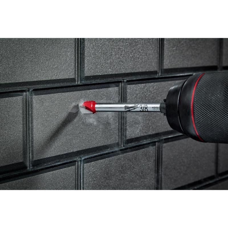 Milwaukee 5/16 in. X 2.25 in. L Carbide Tipped Glass/Tile Drill Bit 3-Flat Shank 1 pc