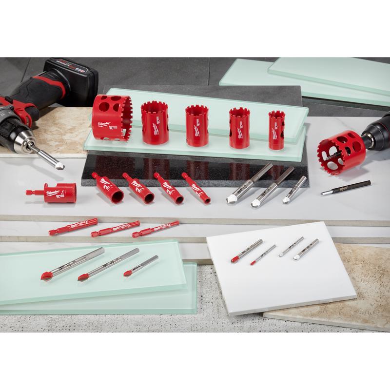 Milwaukee 5.25 in. L Carbide Tipped Glass and Tile Bit Set 3-Flat Shank 4 pk