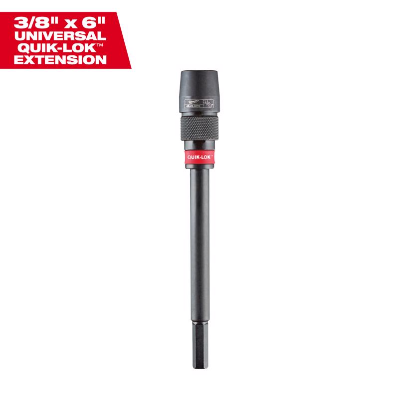 Milwaukee Quik-Lok 3/8 in. X 6 in. L Metal Extension Drill Bit 1 pk
