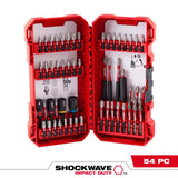 Milwaukee Shockwave Drill and Driver Bit Set Alloy Steel 54 pc