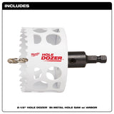 Milwaukee Hole Dozer 2-1/2 in. Bi-Metal Hole Saw with Arbor and Pilot Bit 1 pk