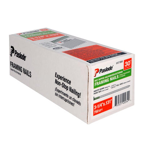 Paslode 3-1/4 in. Framing Hot-Dipped Galvanized Steel Nail Full Round Head