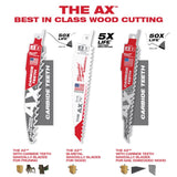 Milwaukee The Ax 6 in. Bi-Metal Reciprocating Saw Blade 5 TPI 100 pc
