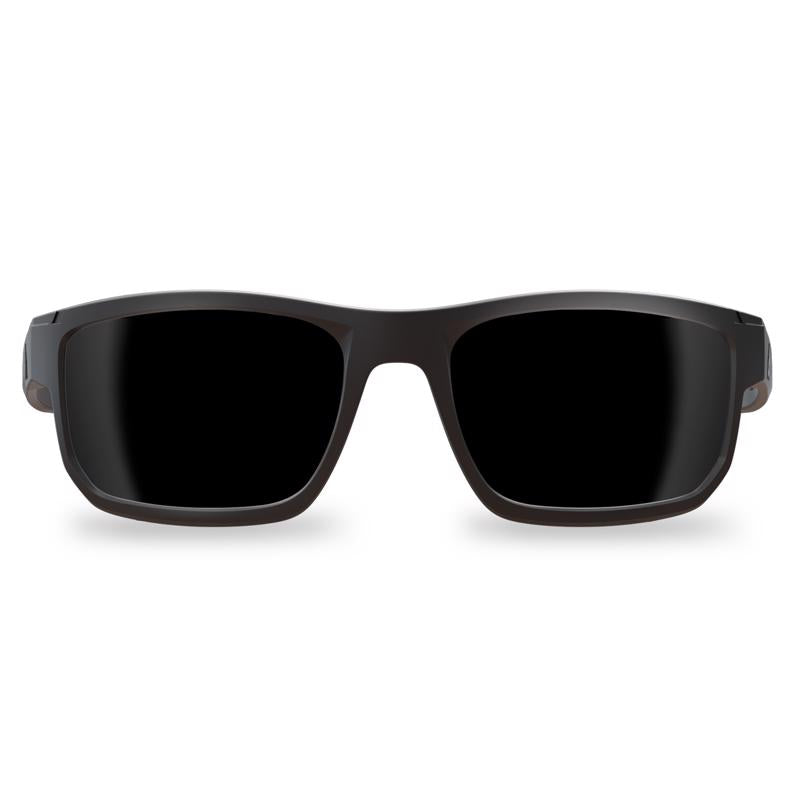 Edge Defiance Anti-Fog Polarized Wayfarer Safety Glasses Smoke Lens Black Frame 1 pk