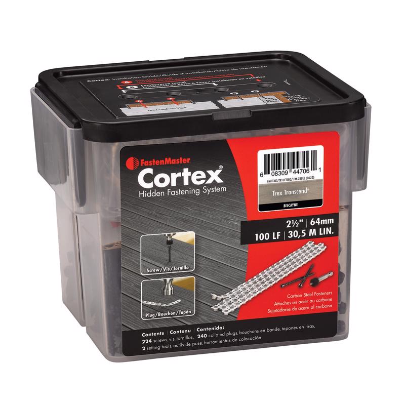 FastenMaster Cortex No. 10 X 2-1/2 in. L Biscayne Torx Ttap Button Head Hidden Deck Fastener 224 pc