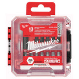 Milwaukee Shockwave Impact Duty Drill and Driver Bit Set Alloy Steel 13 pc