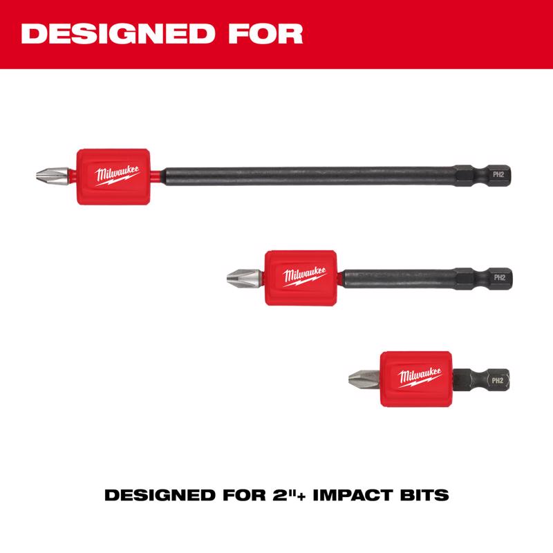 Milwaukee Shockwave Phillips 2 in. L Magnetic Attachment Set Alloy Steel 2 pc