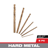Milwaukee Red Helix 2.87 in. L Cobalt Drill Bit Set 6 pc
