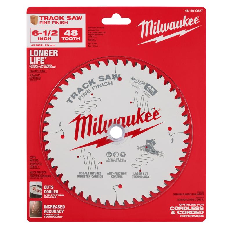 Milwaukee 6-1/2 in. D X 20 mm Tungsten Carbide Track Saw Blade 48 teeth 1 pk