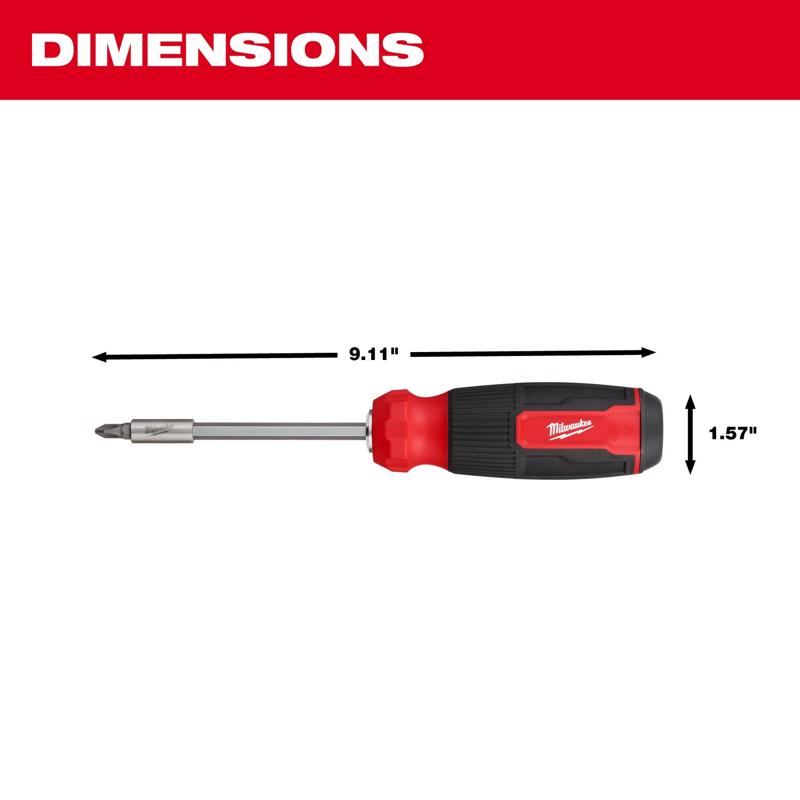 Milwaukee Hex Shank 14-in-1 Multi-Bit Screwdriver 9.11 in. 1 pc