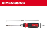 Milwaukee Hex Shank 14-in-1 Ratcheting Multi-Bit Screwdriver 10.12 in. 1 pc