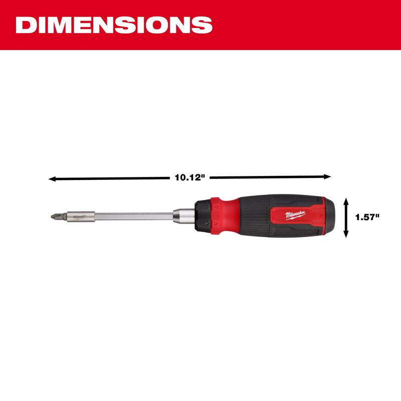 Milwaukee Hex Shank 14-in-1 Ratcheting Multi-Bit Screwdriver 10.12 in. 1 pc