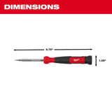 Milwaukee Hex Shank 4-in-1 Precision Multi-Bit Screwdriver 5.75 in. 4 pc