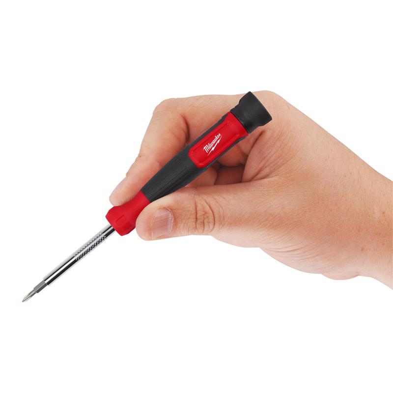 Milwaukee Hex Shank 4-in-1 Precision Multi-Bit Screwdriver 5.75 in. 4 pc